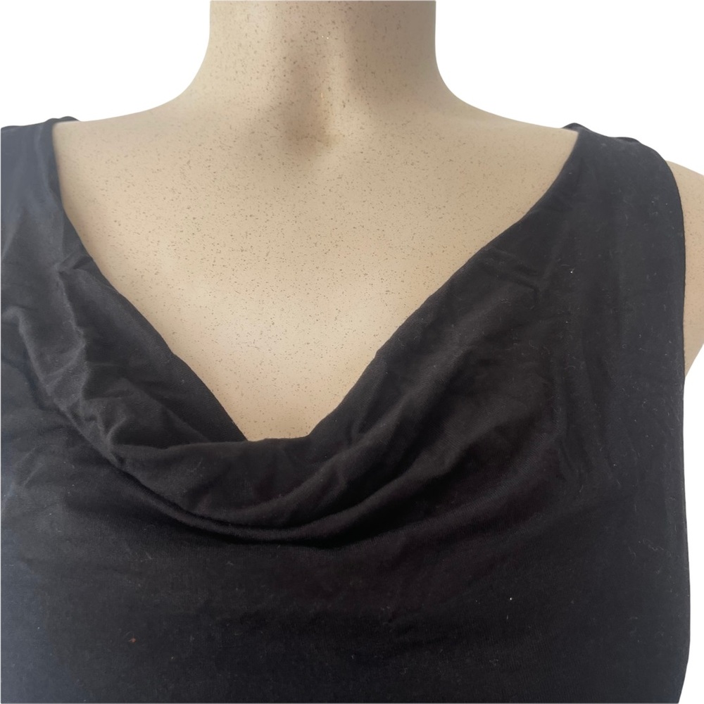 Maeve by Anthropologie Black Cowl Neck Midi Dress Small Pre-Owned - Picture 2 of 10